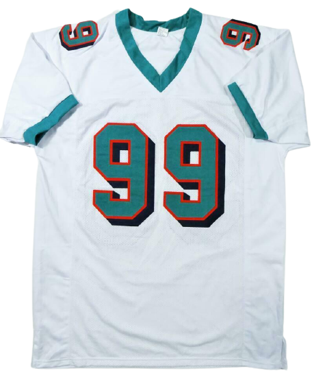 Jason Taylor Miami Dolphins Signed White Pro Style Jersey (JSA COA)