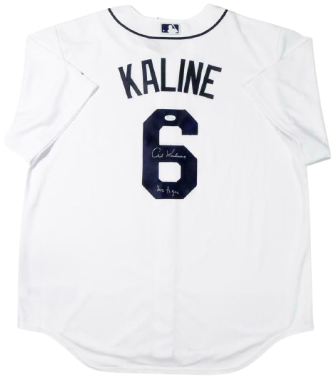 Al Kaline Signed Vintage Authentic Majestic Detroit Tigers Jersey JSA COA