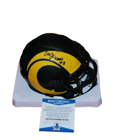 Cam Akers Los Angeles Rams Signed Eclipse Mini Helmet 3 BAS COA (St. Louis)