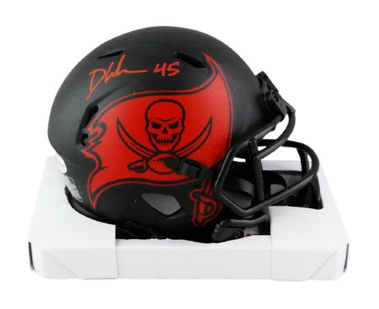Devin White Tampa Bay Buccaneers Signed Eclipse Mini Helmet (BAS COA)