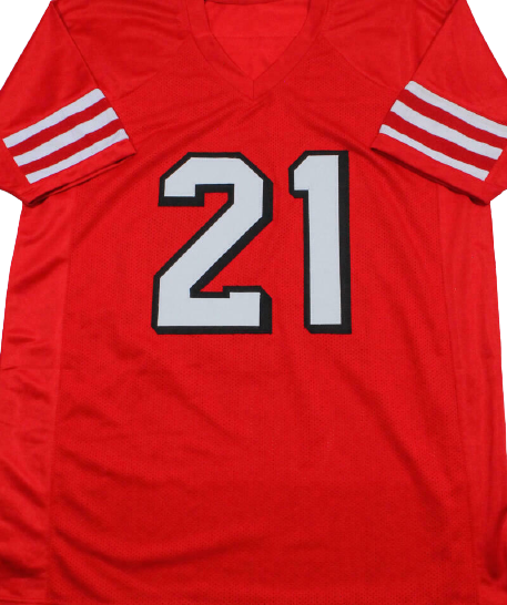 Deion Sanders San Francisco 49ers Signed Red Pro Style Jersey (BAS COA)