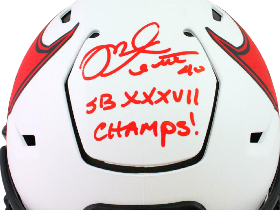 Mike Alstott Tampa Bay Buccaneers Signed SpeedFlex Lunar FS Helmet SB (BAS COA)