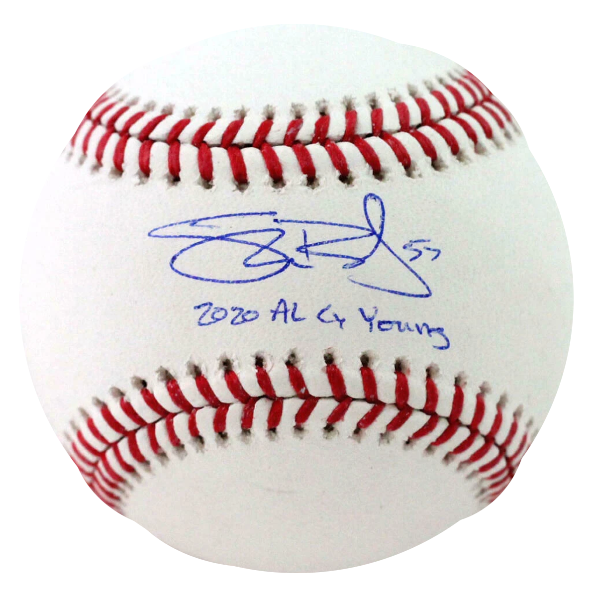 Shane Bieber Cleveland Indians Signed Rawlings OML Baseball with Insc (BAS COA)