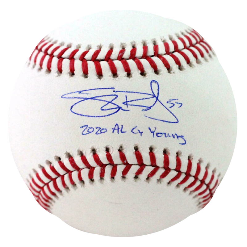 Shane Bieber Cleveland Indians Signed Rawlings OML Baseball with Insc (BAS COA)
