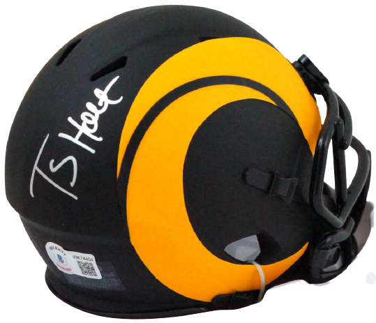 Torry Holt St. Louis Rams Signed Eclipse Speed Mini Helmet BAS COA (Los Angeles)