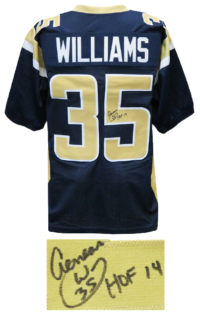 Aeneas Williams Los Angeles Rams Signed Navy Blue Custom Football Jersey w/HOF'14 (SCHWARTZ), , 