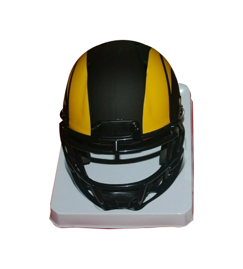 Aaron Donald Los Angeles Rams Signed Eclipse speed mini helmet witnessed 3 (JSA COA), , 