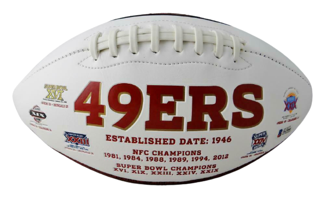 Jerry Rice San Francisco 49ers Signed San Francisco 49ers Logo Football (BAS COA)