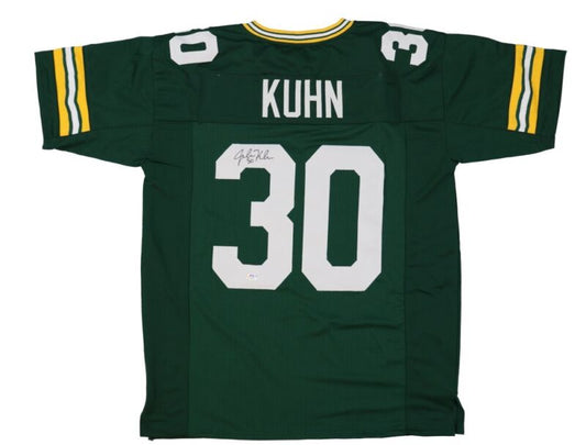 JOHN KUHN SIGNED AUTOGRAPHED GREEN BAY PACKERS CUSTOM JERSEY PSA COA