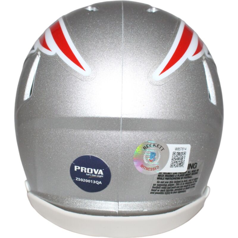 Richard Seymour Signed New England Patriots Speed Mini Helmet Beckett 42352