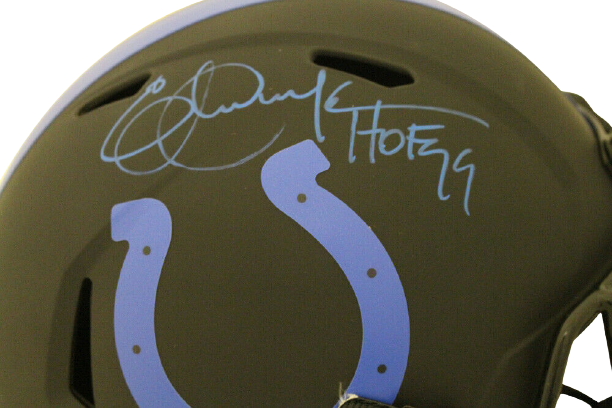 Eric Dickerson Indianapolis Colts F/S Eclipse Helmet HOF 28122 BAS COA (Baltimore)