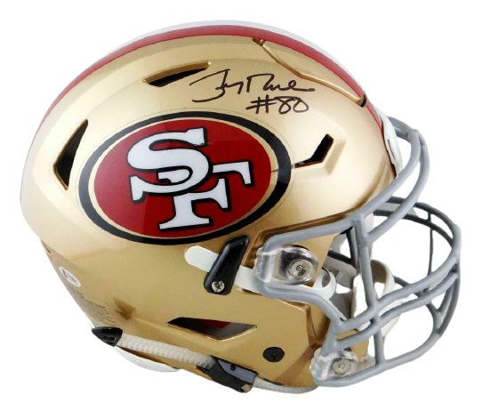 Jerry Rice San Francisco 49ers Signed San Francisco 49ers Full-sized SpeedFlex Helmet (BAS COA)