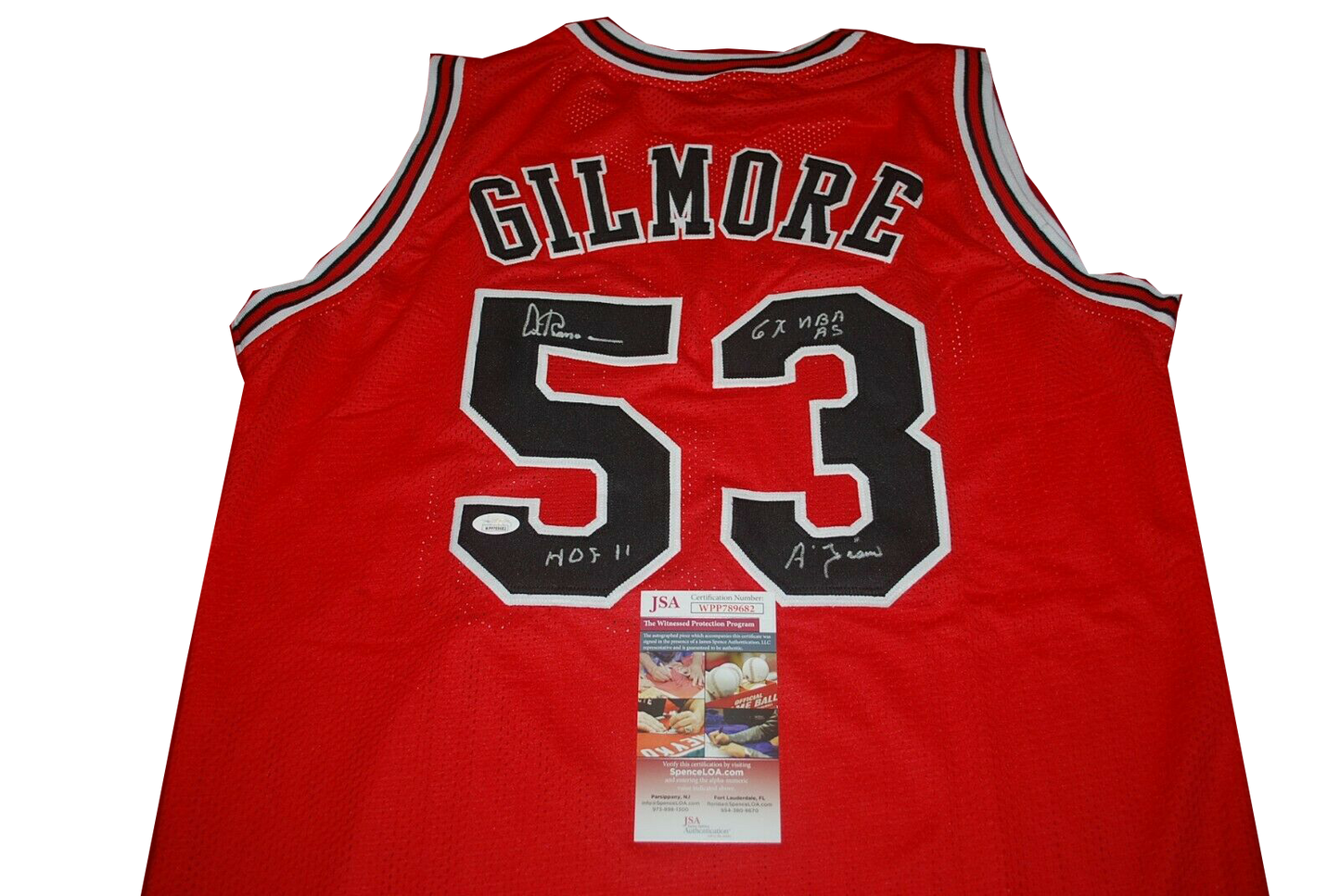 ARTIS GILMORE BULLS COLONELS autographed DENVER NUGGETS signed JERSEY JSA COA