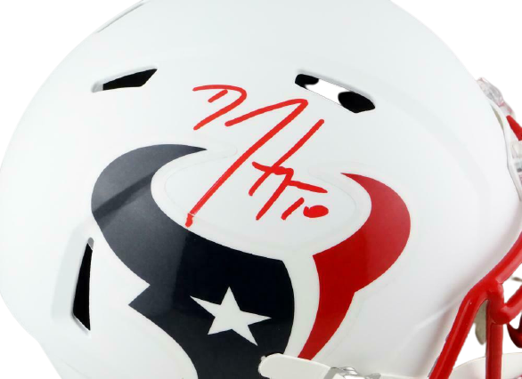 DeAndre Hopkins Houston Texans Signed Texans Flat White Speed Full-sized Helmet (JSA COA)