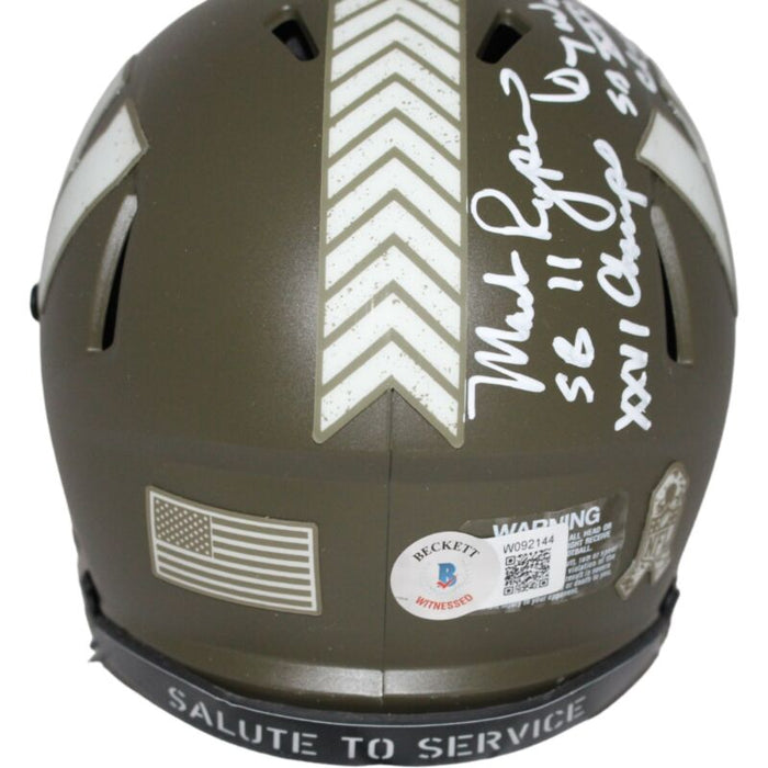 Joe Theismann Mark Rypien Doug Williams Salute Mini Helmet Beckett 42278