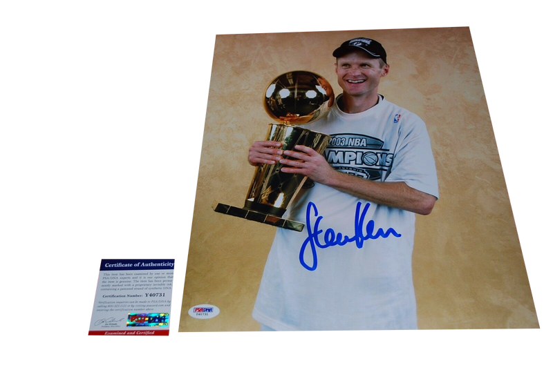 STEVE KERR golden state warriors San Antonio Spurs signed 11x14 photo 3 PSA/DNA COA