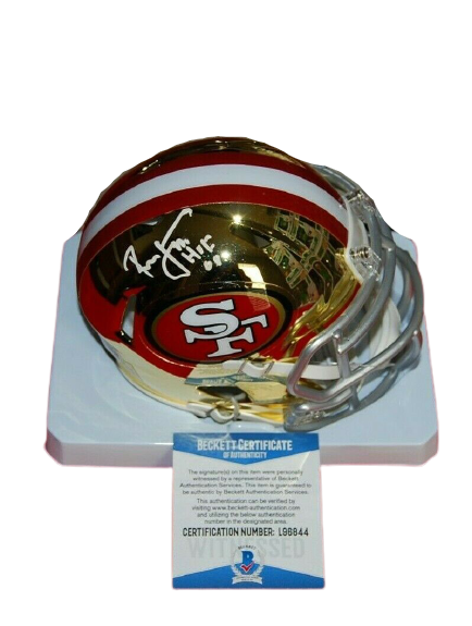 Ronnie Lott San Francisco 49ers Signed Chrome Mini Helmet with HOF 2000 (BAS COA)