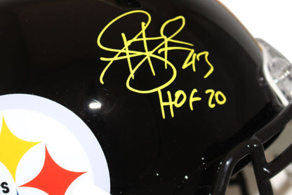 Troy Polamalu Signed Pittsbugh Steelers Authentic Speed Helmet HOF BAS 34125