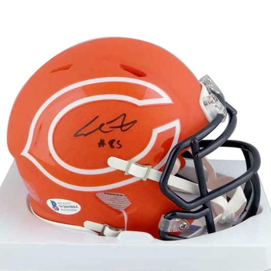 Cole Kmet Chicago Bears Signed AMP Speed Mini Helmet (BAS COA)