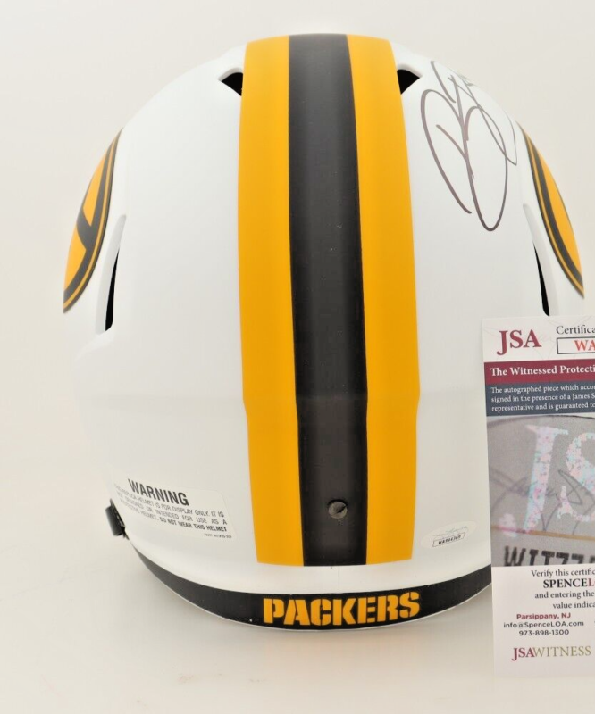 ROBERT BROOKS SIGNED AUTOGRAPHED GREEN BAY PACKERS LUNAR HELMET JSA COA