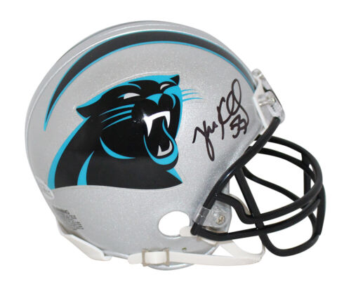 Luke Kuechly Autographed/Signed Carolina Panthers Mini Helmet BAS 31874