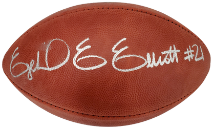 Ezekiel Elliot Dallas Cowboys Autographed Signed NFL Leather Football Y92586 (BAS COA)