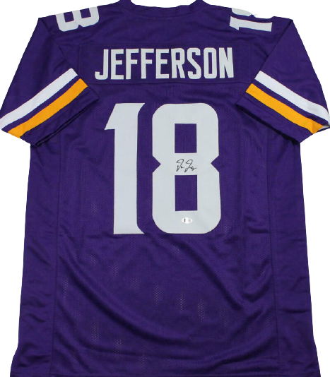 Justin Jefferson Minnesota Vikings Autographed Purple Pro Style Jersey - (BAS COA)