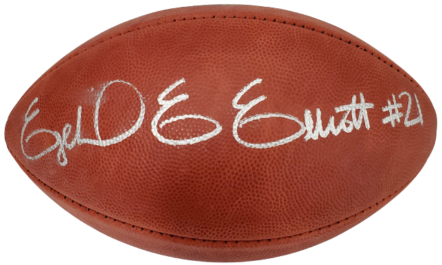 Ezekiel Elliot Dallas Cowboys Autographed Signed NFL Leather Football Y92586 (BAS COA)