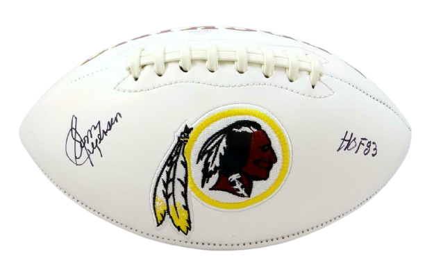 Sonny Jurgensen Washington Redskins Signed Redskins Logo Football with HOF *Thin (JSA COA)