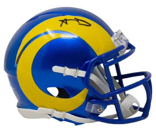 Aaron Donald Los Angeles Rams Signed Mini Speed Replica Helmet (JSA COA), , 