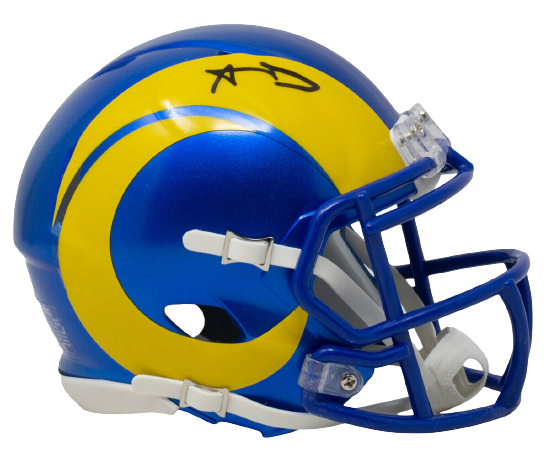Aaron Donald Los Angeles Rams Signed Mini Speed Replica Helmet (JSA COA), , 