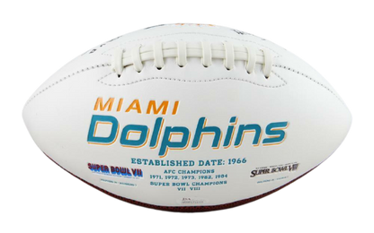 Jake Scott Miami Dolphins Signed Miami Dolphins Logo Football with MVP SB VII (JSA COA)