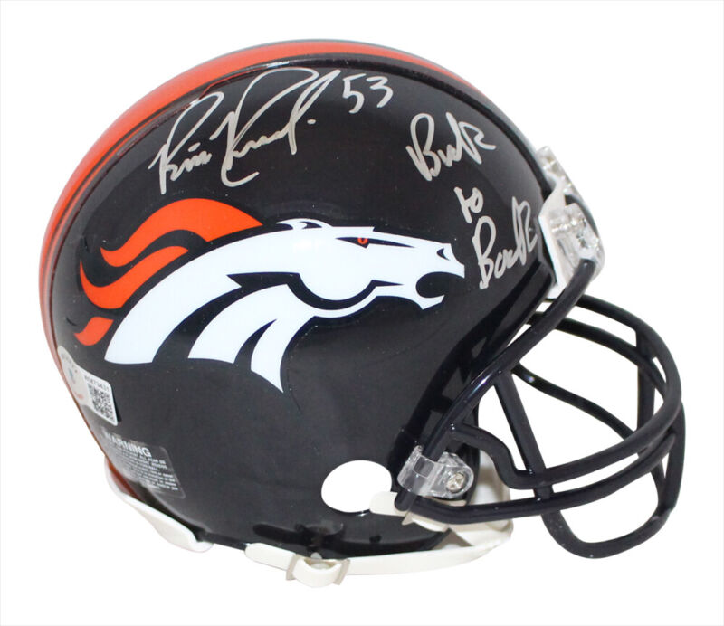 Bill Romanowski Autographed Denver Broncos VSR4 Mini Helmet BAS 34082