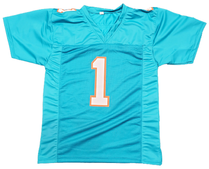 Tua Tagovailoa Miami Dolphins Signed Teal Jersey (BAS COA)