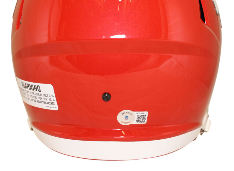 Travis Kelce Autographed Kansas City Chiefs F/S Speed Helmet Beckett BAS 34455