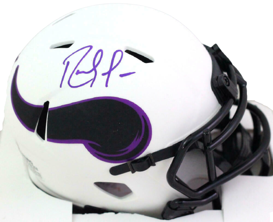 Randy Moss Minnesota Vikings Autographed Lunar Mini Helmet- (BAS COA)