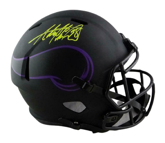 Adrian Peterson Minnesota Vikings Signed F/S Eclipse Speed Helmet - (BAS COA), , 