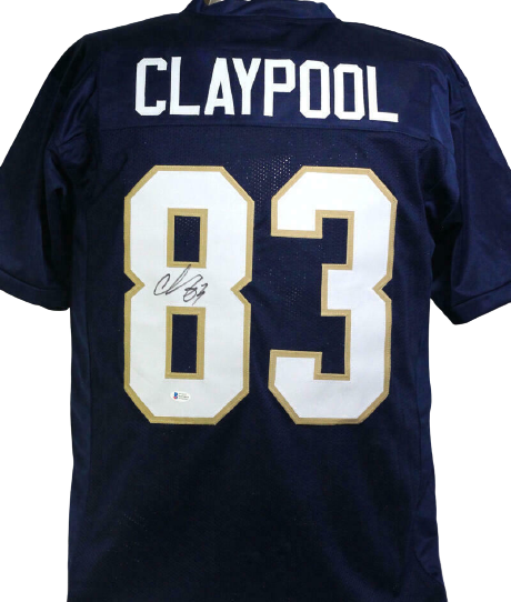 Chase Claypool Pittsburgh Steelers Signed Navy Blue College Style Jersey (BAS COA)