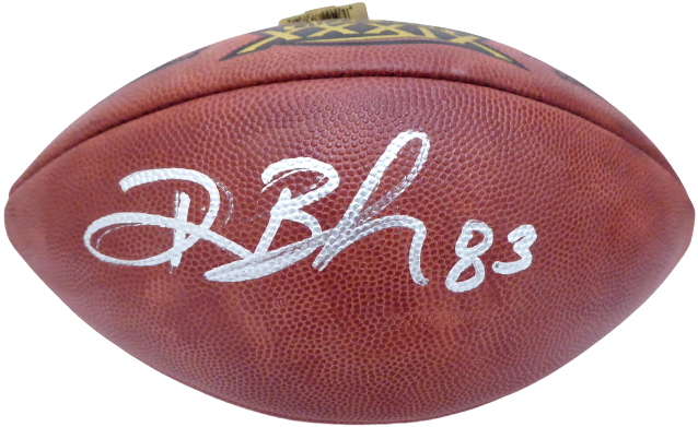Deion Branch New England Patriots Signed Patriots Wilson NFL SB Leather Football V62705 (BAS COA)