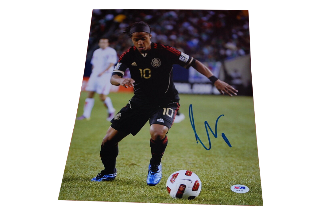 Giovani Dos Santos LA Galaxy Signed 11x14 World Cup Soccer Photo (PSA/DNA COA)