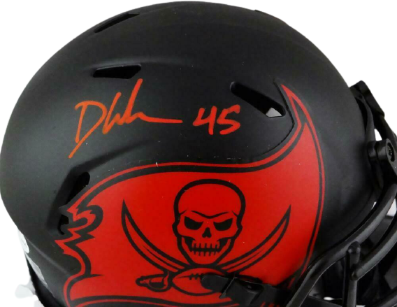Devin White Tampa Bay Buccaneers Signed Eclipse Mini Helmet (BAS COA)