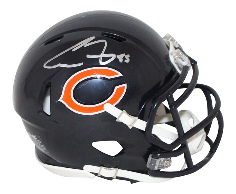 Cole Kmet Autographed/Signed Chicago Bears Speed Mini Helmet BAS 33075