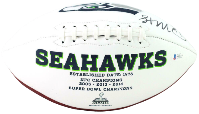 DK Metcalf Seattle Seahawks Signed Seattle Seahawks Logo Football