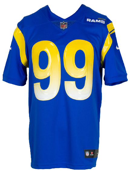 Aaron Donald Los Angeles Rams Signed Blue Nike Limited Football Jersey (JSA COA), , 