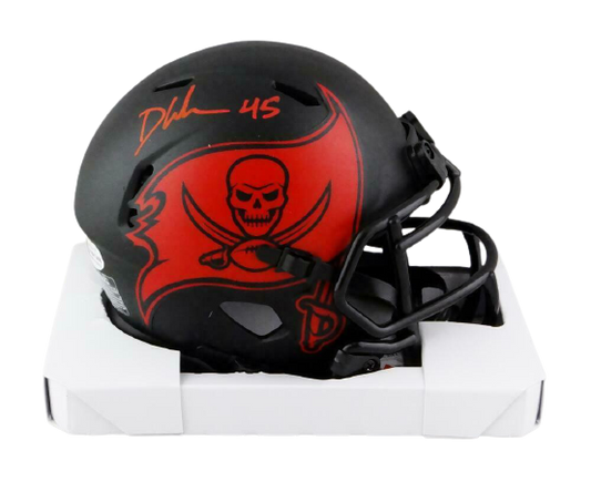 Devin White Tampa Bay Buccaneers Signed Tampa Bay Bucs Eclipse Mini Helmet (BAS COA)