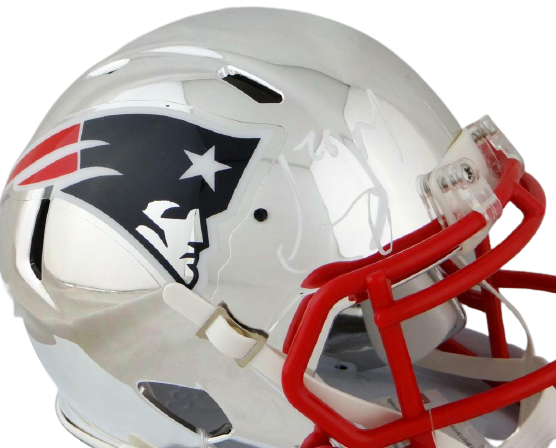 Sony Michel New England Patriots Signed New England Patriots Chrome Mini Helmet (BAS COA)