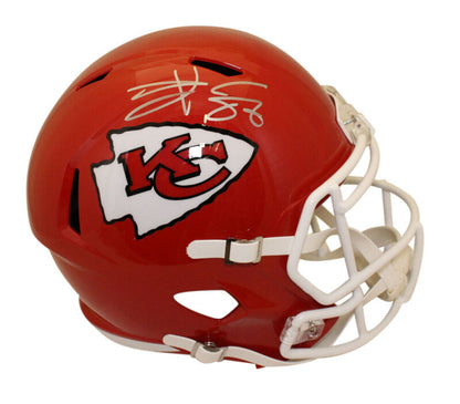 Travis Kelce Autographed Kansas City Chiefs F/S Speed Helmet Beckett BAS 34455