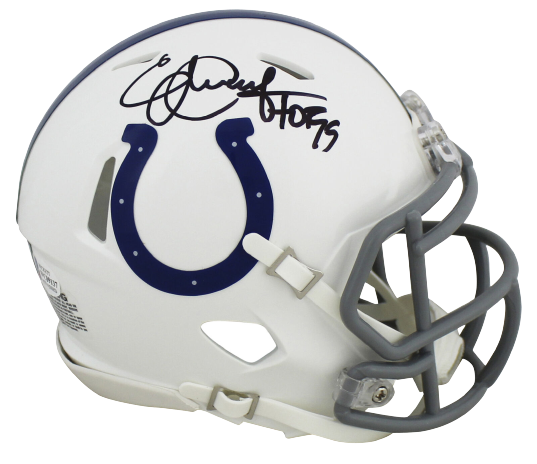 Eric Dickerson Indianapolis Colts "HOF 99" Authentic Speed Mini Helmet BAS COA (Baltimore)