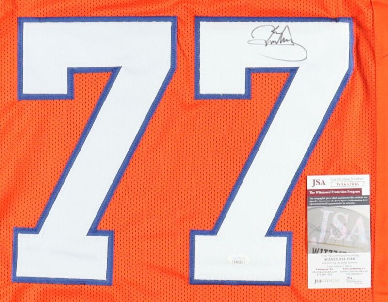 KARL MECKLENBURG SIGNED AUTOGRAPHED DENVER BRONCOS CUSTOM JERSEY JSA COA