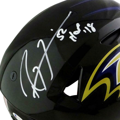 Ray Lewis Baltimore Ravens Signed F/S SpeedFlex Helmet w/ HOF (BAS COA)